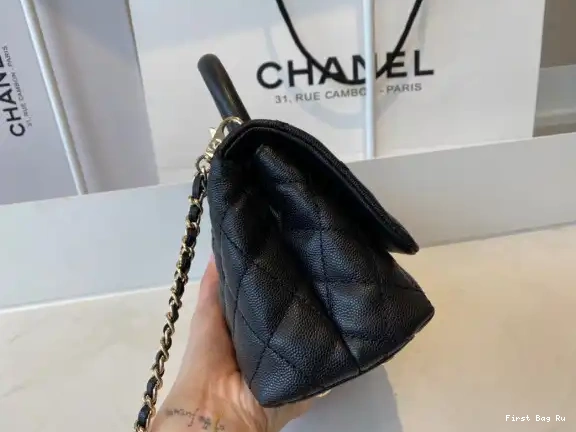 First Bag Ru MINI CHANEL TOP FLAP HANDLE BAG WITH 0706